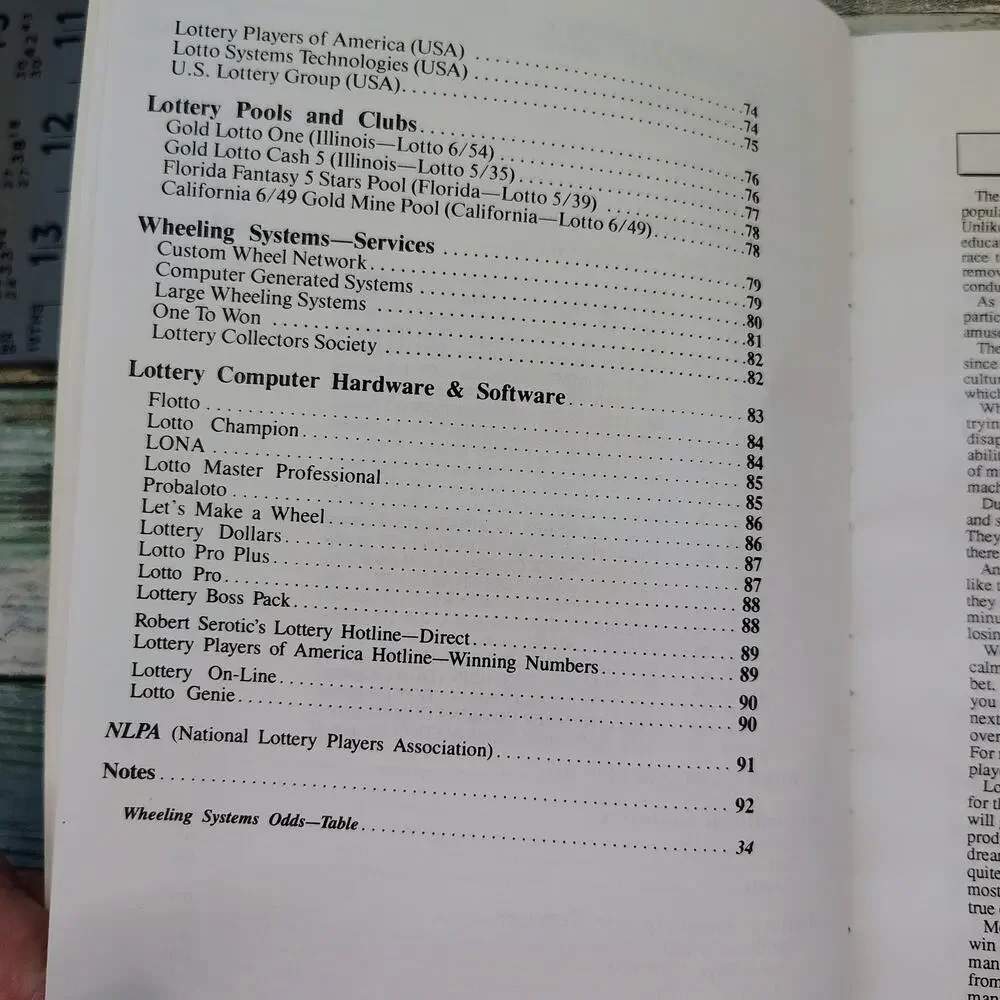 Vintage Book lotto planner